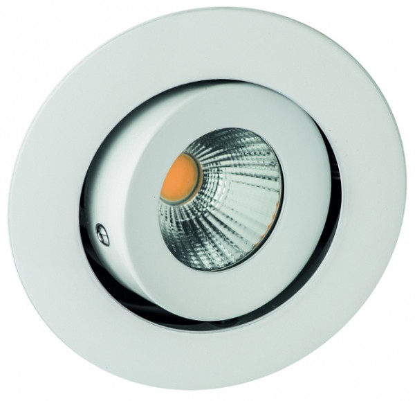 rutec Projekt RINCA COB LED - inbouwspot 40° draaibaar, 360° draaibaar, rond, 350mA, 8W, IP20, 2700K, CRI90 - wit, PEG681UWWOK