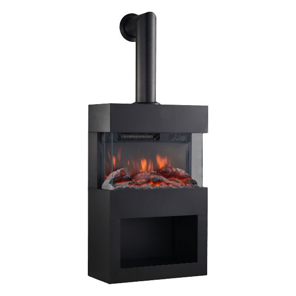 KAMINIO elektrische haard HENRI Pipe BK zwart, EF03-75-FP01-BK