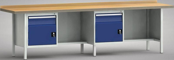 KLW standaard werkbank - 3000 x 700 x 840 mm L x D x H, WS382N-3000M40-E1681