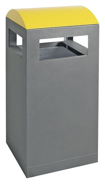 stumpf afvalscheiding A³, antracietgrijs / 1003, verzinkte binnenemmer, 90 liter, 650-090-0-2-103
