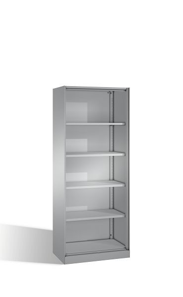 C+P bureauplank Asisto, H1980xB800xD435mm, kleur: wit aluminium, 5 OH, 140003-000 S10000