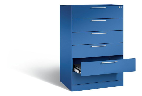 C+P archiefkast Asisto, H1310xB800xD600mm, kleur: gentiaanblauw, beugelgreep, 146223-623 S10033