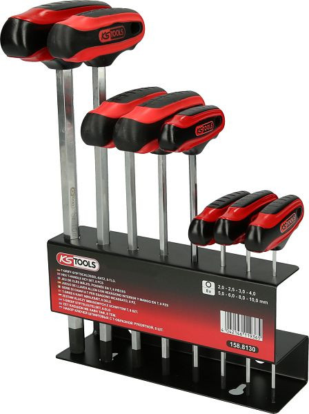KS Tools T-greep inbussleutelset, 8-delig, 158.8130