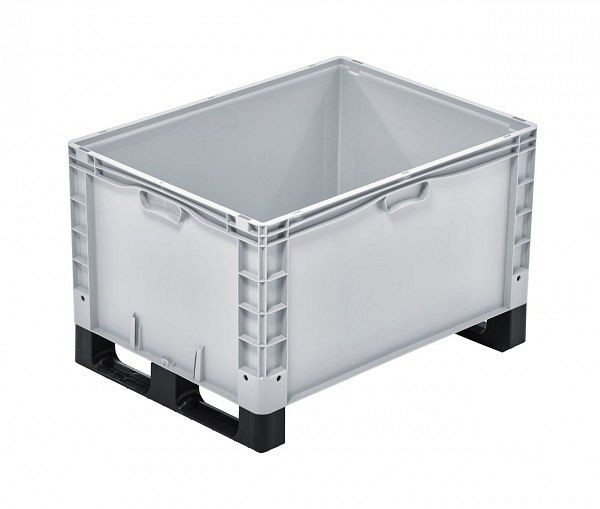 ALPHA Eurocontainer gesloten 800x600x420 mm met lopers, 2591-GR