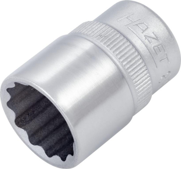Hazet dop, bi-hex, hol vierkant 10 mm (3/8"), 15 mm, gekarteld, 880Z-15