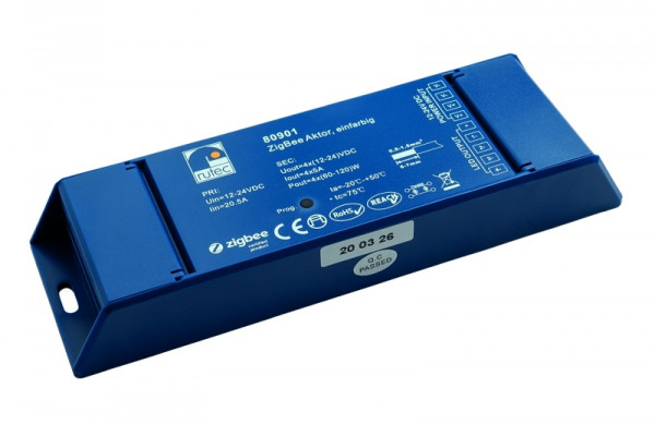 rutec Projekt ZigBee aandrijving 240W / 12V 480W / 24V monochroom ZigBee aandrijving 4x1 kanaal, PHZ901