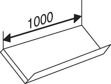 Kerkmann houten schuine plank Libra met aanslagrand, B 1000 x D 300 mm, beuken, 52139752