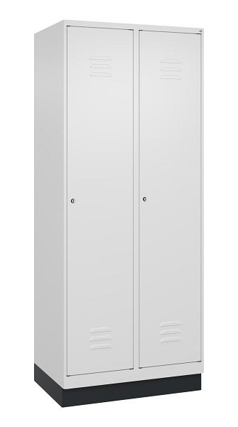 C+P luierkluis Classic PLUS, onderbouw, 2 vakken, 1950x800x500mm, 9016/9016, cilindersloten, 080020-22 S10029