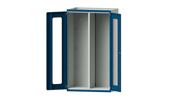ANKE werkbanken, zware kast, model 200, 1085 x 630 x 1950 mm, zichtvlak van plexiglas, RAL 7035/5010, 620.070