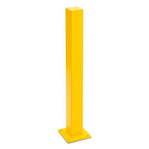 Moravia stootbescherming XS, tuinpaal, geel kunststof gecoat, voor deuvels, H 1000 mm, 311022