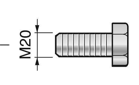 MACK uitwerpschroef voor centreerconus, 13-ZKK-AS