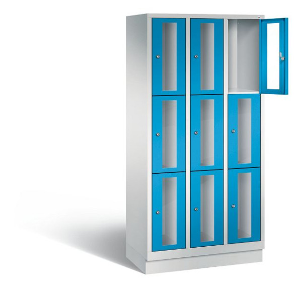 C+P lockerkast Classic, H1800xB900xD500mm, kleur: lichtgrijs/lichtblauw, 8020A303 S10002