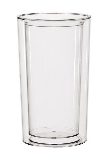 APS flessenkoeler -PURE-, Ø 13,5 / 10,5 cm, hoogte: 23 cm, SAN, glashelder, dubbelwandig, 36063