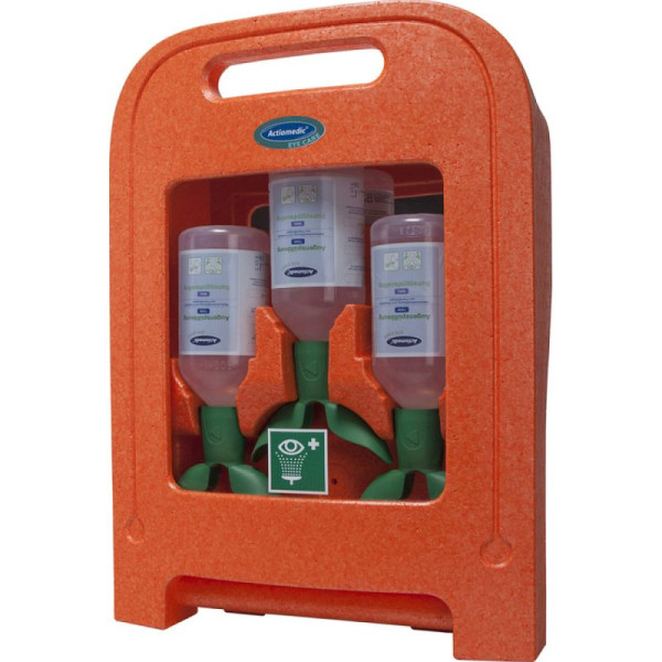 Stein HGS HGS oogspoelstation -Actiomedic® EYECARE twin-, 2x 500 ml natriumchloride-oplossing, 0,9% + 1x 500 ml gebufferde spoeloplossing BioPhos®74, 34921