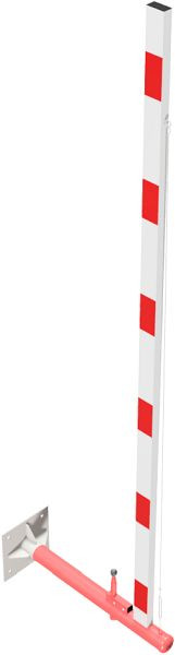 Schake roterende slagboom met kabelversterking, voor deuvelbevestiging, slagboomlengte: 3500 mm, voor hangslot, 4113_35VBP