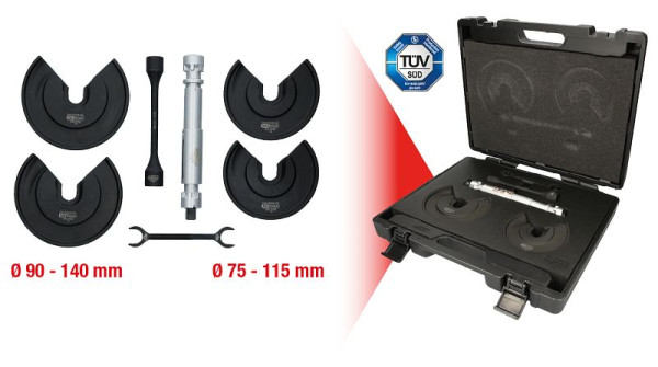KS Tools universele telescopische middenspannerset voor binnenveren, 9-delig, 500.8755