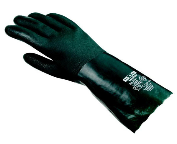 teXXor chemicaliënbestendige handschoenen "PVC GROEN", maat: 10, verpakking: 60 paar, 2142-10