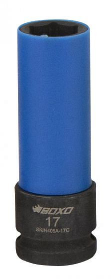 Boxo 1/2" slagmoersleuteldop - zeskant 17 mm, VE: 16 stuks, SKIN406A-17