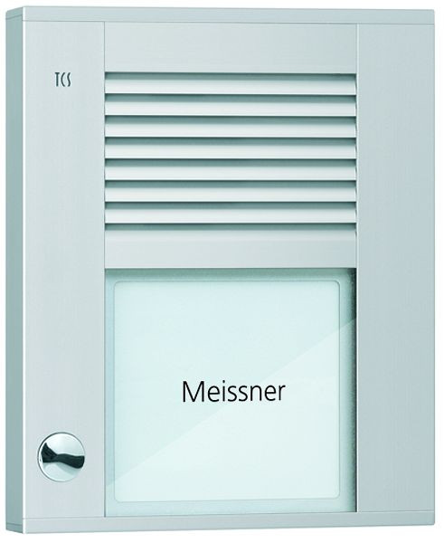 TCS audio buitenstation serie PDS 1 belknop (links uitgelijnd), AP zilver, PDS01-EN/04
