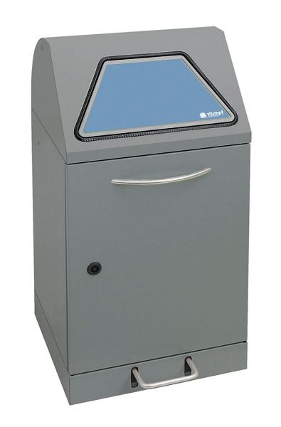 Stumpf afvalscheiding Modul-Vario 45, grijze aluminium structuur, 45 liter, pedaalhendel, systeem: ProSlide, 625-045-1-1-100