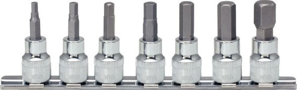 KS Tools 1/4" CHROMEplus bitdoppenset, binnenzeskant, 7-delig2, 5-8mm, 918.1670