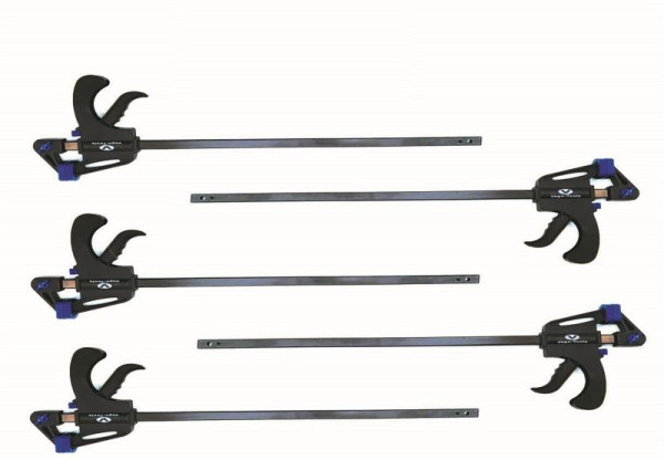 VaGo-Tools 10-delige set snelspanklemmen 100/150/300/450/600 mm elk 2 stuks, elk 250-100/150/300/450/600 2_dv