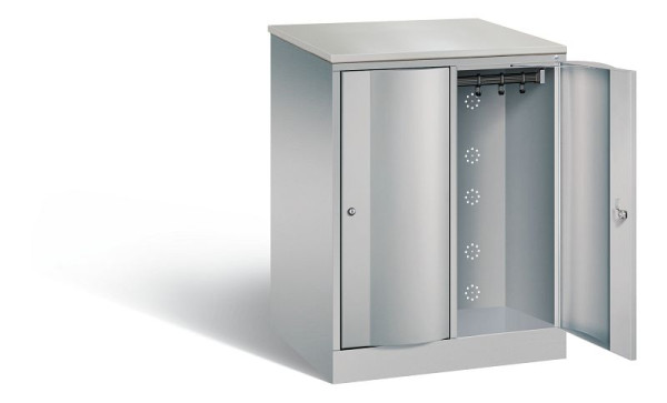 C+P XL lockerkast Resisto, H1077xB772xD640mm, kleur: wit aluminium, 8271-273 S10063