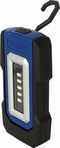 Kunzer SMD-LED werklamp zwart/blauw 200Lm, 360° draaibaar, met magneet, PL-050
