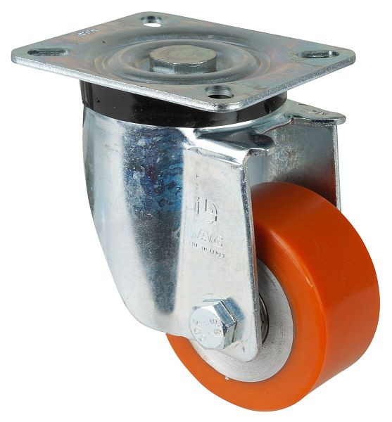 BS Rollen Zwaarlastwiel, wielbreedte 40 mm, wiel-Ø 80 mm, draagvermogen 250 kg, polyurethaan gegoten 95 Shore A, wiellichaam aluminium, kogellagers, N100.B90.081
