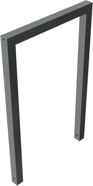 Schake leunbeugel van staalbuis, rechthoekige buis 60 x 60 mm, zonder dwarsbalk, totale breedte: 750 mm, thermisch verzinkt en gecoat DB 703, 454_075B