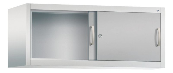 C+P bovenkast Acurado, H500xB1200xD500mm, kleur: lichtgrijs/wit aluminium, beugelgreep, 1 niveau, 2054-00 S10110