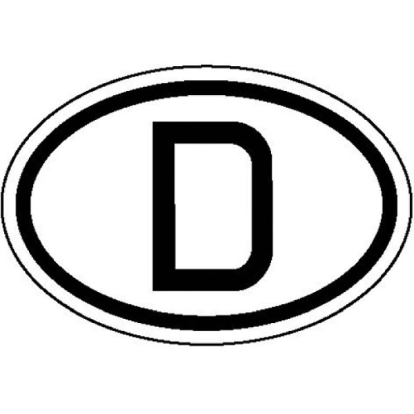 Stein HGS HGS informatiebord voor motorvoertuigen, internationaal kenteken voor Duitsland, 21.1811
