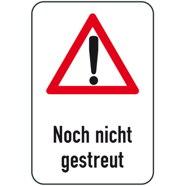 Steen HGS winterbord/verkeersbord Nog niet uitgespreid, 500x750mm, 14708