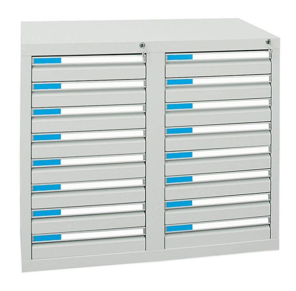 stumpf ladekast serie ESTA, RAL 7035/7035, 16 laden (16x100 mm), 7602107