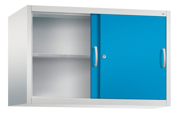 C+P bovenkast Acurado, H790xB1200xD500mm, kleur: lichtgrijs/lichtblauw, beugelgreep, 2 niveaus, 2055-09 S10027