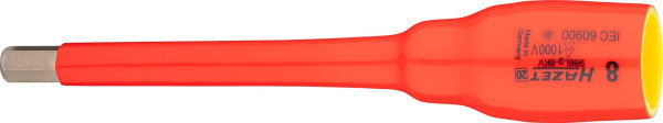 Hazet schroevendraaierdop, dubbel geïsoleerd, hol vierkant 12,5 mm (1/2 inch), binnenzeskant profiel, 8 mm, 986LG-8KV