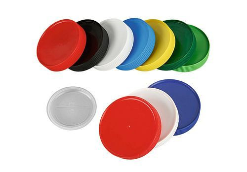 DENIOS schroefdop voor 90 mm, PE-HD, incl. pakking, blauw, VE: 12 stuks, 281-936