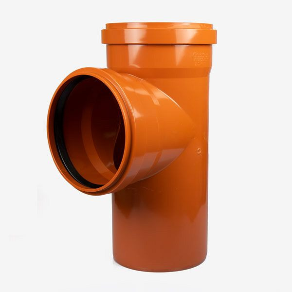 HKW schachtbuis met 90° aftakking, PVC Ø 300 mm, 9122
