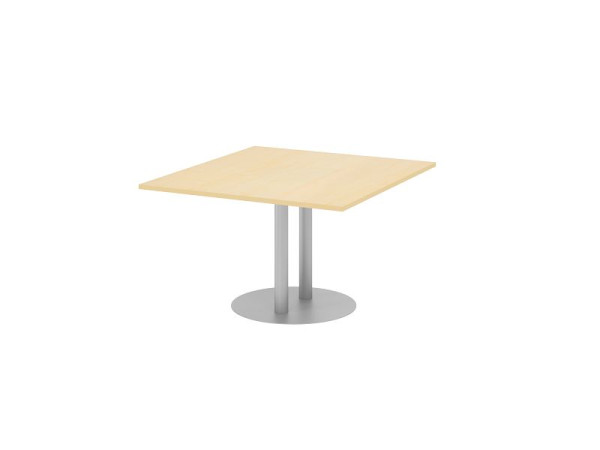 Hammerbacher koppel- en montageplaat, kleur plaat: esdoorn, plaat: 1200 x 1300 x 25 mm, kolom/plaatvoet in zilver, werkhoogte: 740 mm, VKT12S/3/S