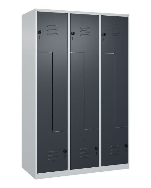 C+P Z-Spind Classic PLUS, 6 Abteile, 1850x1200x500mm, 7035/7016, Drehriegel, 080003-326 S10007