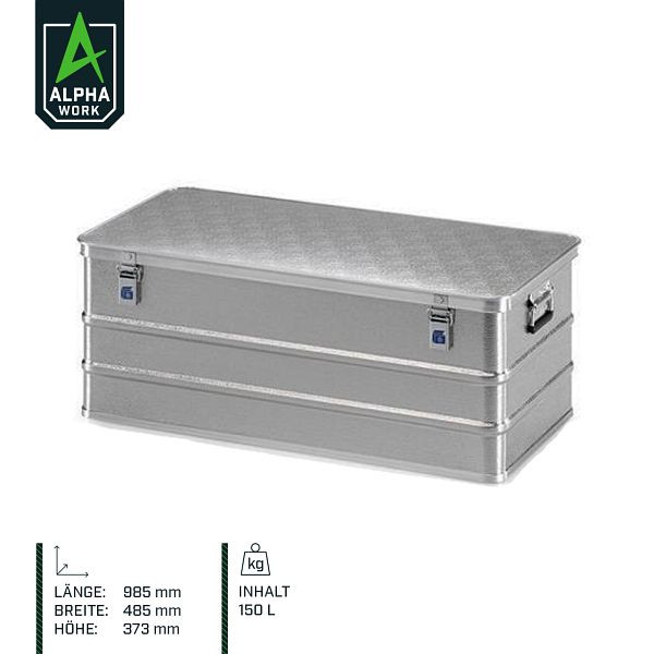 Alpha Work Box van constructieplaat, 985 x 485 x 373 mm, 150 l, 08304