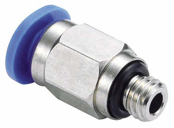 timmer B-GEM-3-M5-MSv-bl, Mini serie rechte inschroefkoppeling, cilindrisch met O-ring afdichting, Ø: 3 mm, schroefdraad: M5, VE: 10 stuks, 03016201