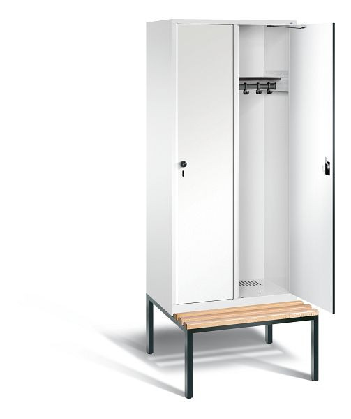 C+P garderobe Evolo, H2090xW810xD815mm, kleur: verkeerswit / decor wit, 48050-22 S10401