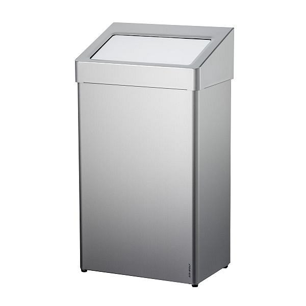 Air Wolf afvalbak met kap, serie Lobo, H x B x D: 726 x 400 x 258 mm, gecoat roestvrij staal, 40-607