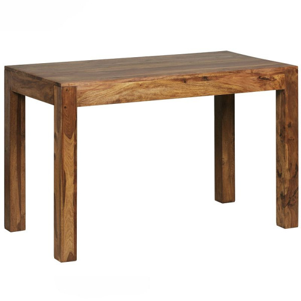 Wohnling eettafel MUMBAI massief hout Sheesham 120 cm houten tafel design landelijke stijl donkerbruin, WL1.318