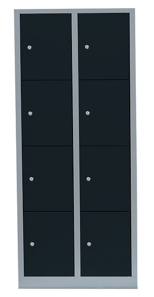 Lüllmann stalen compartimentenkast, 1800 x 800 x 500 mm, lichtgrijs/antracietgrijs, 523428