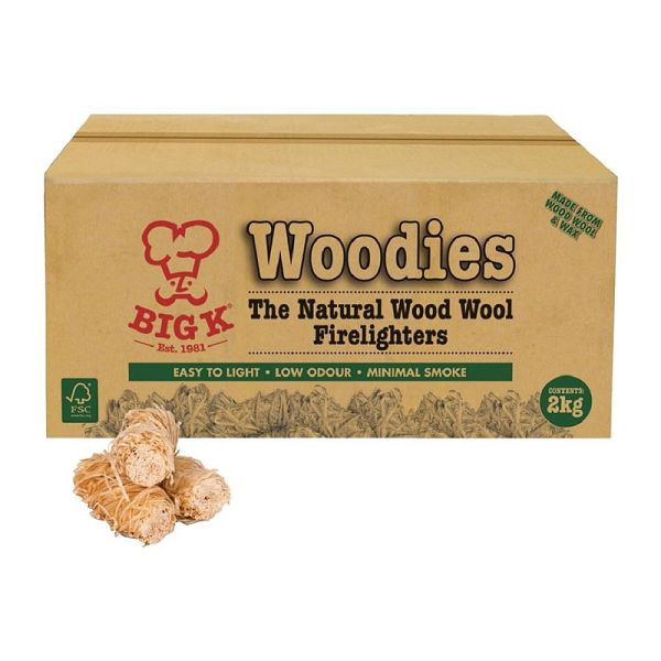 Big K Woodies natuurlijke houtwol aanmaakkrullen FSC 2kg, FJ729