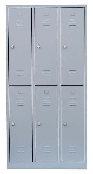 Lüllmann stalen kledingkast / kledingkast, 1800 x 885 x 500 mm, lichtgrijs/lichtgrijs, 520230