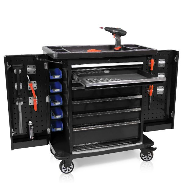 Metra gereedschapswagen zijkleppen Pro Series zwart, 10245