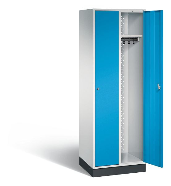 C+P locker Intro, H1950xW620xD490mm, kleur: lichtgrijs / lichtblauw, 8170-201 S10000